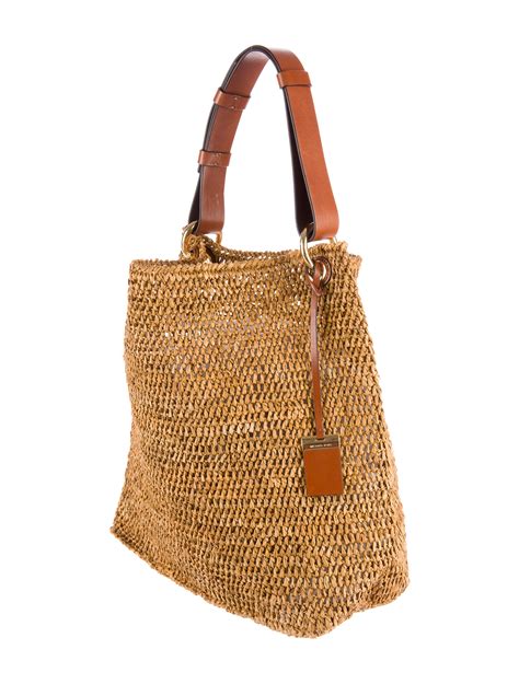 Michael Kors raffia handbag